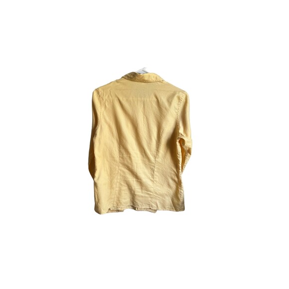 Outer Banks Womens Small Yellow Long Sleeve Collared Grandmacore Cotton Workwear - Picture 2 of 3
